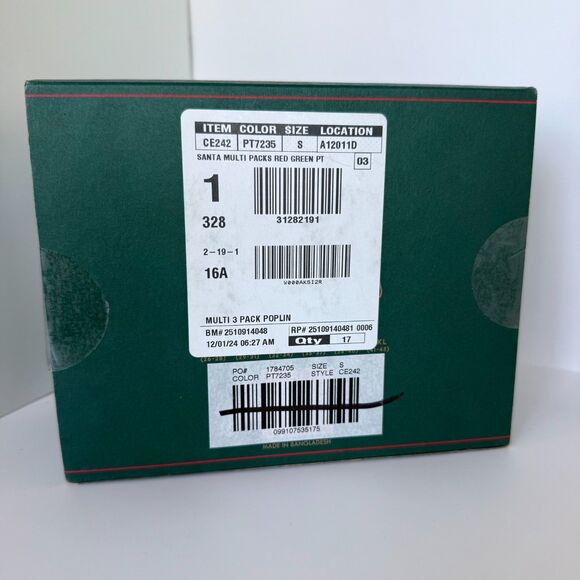 NIB J.Crew Men's Cotton Poplin Boxers Three-Pack Christmas Edition Size Small - Picture 3 of 4